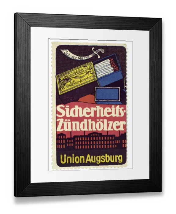 Framed Print : Historical trading stamp, German Framed Print : Historical trading stamp, German
