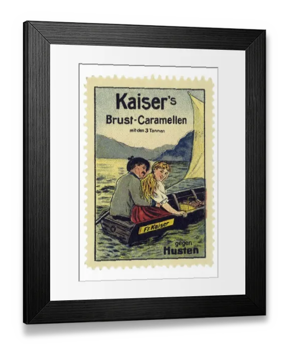Framed Print : Historical trading stamp, German Framed Print : Historical trading stamp, German