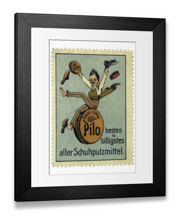 Framed Print : German trading stamp, Galop-Creme Pilo bestes u Framed Print : German trading stamp, Galop-Creme Pilo bestes u
