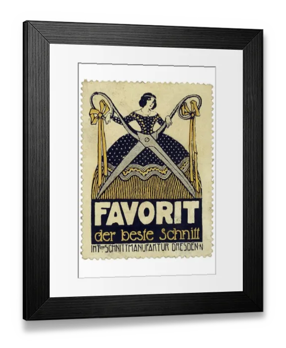 Framed Print : German trading stamp, Favorit
