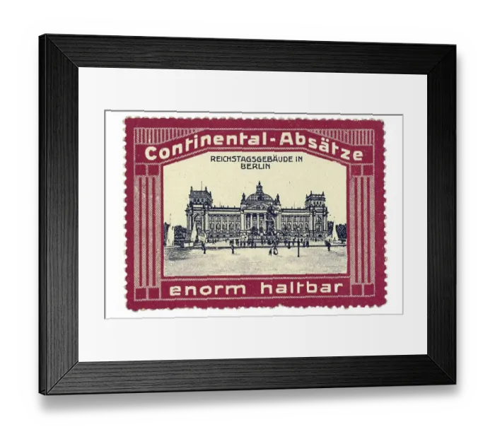 Framed Print : German trading stamp, Continental-Absaetze