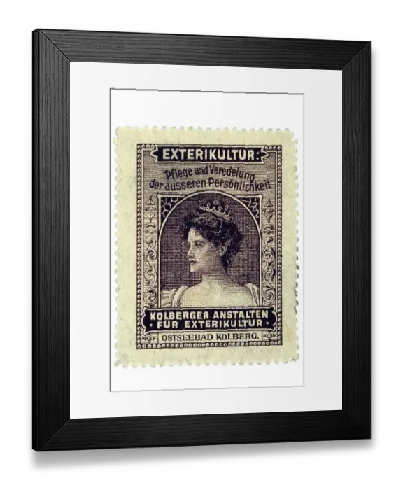 Framed Print : German trading stamp, Exterikultur Framed Print : German trading stamp, Exterikultur