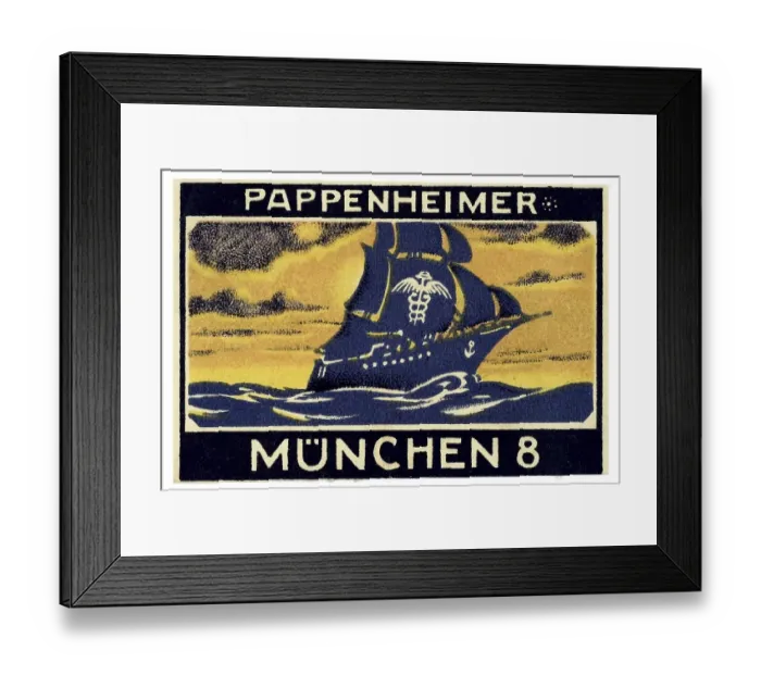 Framed Print : Historical advertisement, Pappenheimer Muenchen 8