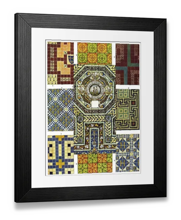 Framed Print : Historic illustration, French ornaments