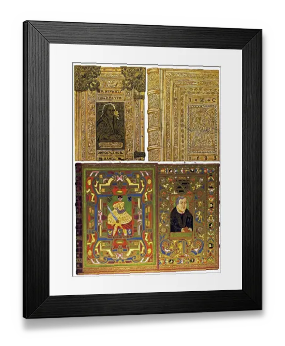 Framed Print : Historic illustration, German ornaments Framed Print : Historic illustration, German ornaments