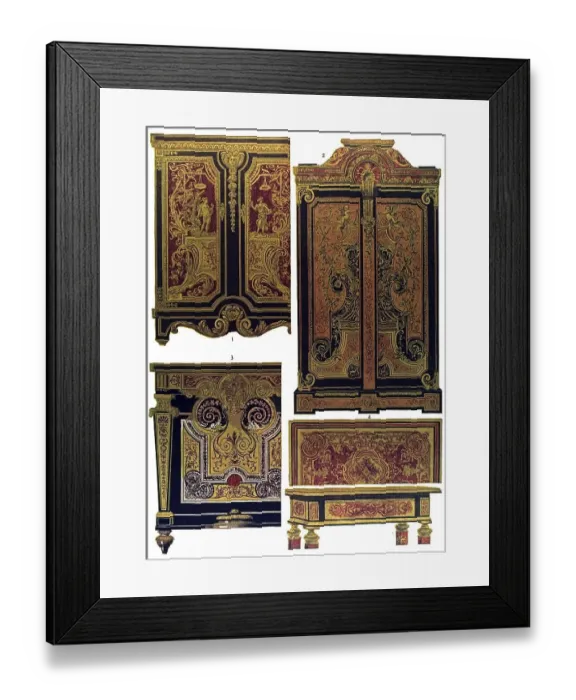 Framed Print : Historic illustration, French ornaments