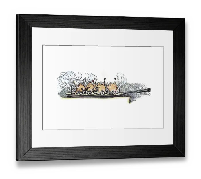 Framed Print : Book illustration, widow Bolte's roast chickens Framed Print : Book illustration, widow Bolte's roast chickens