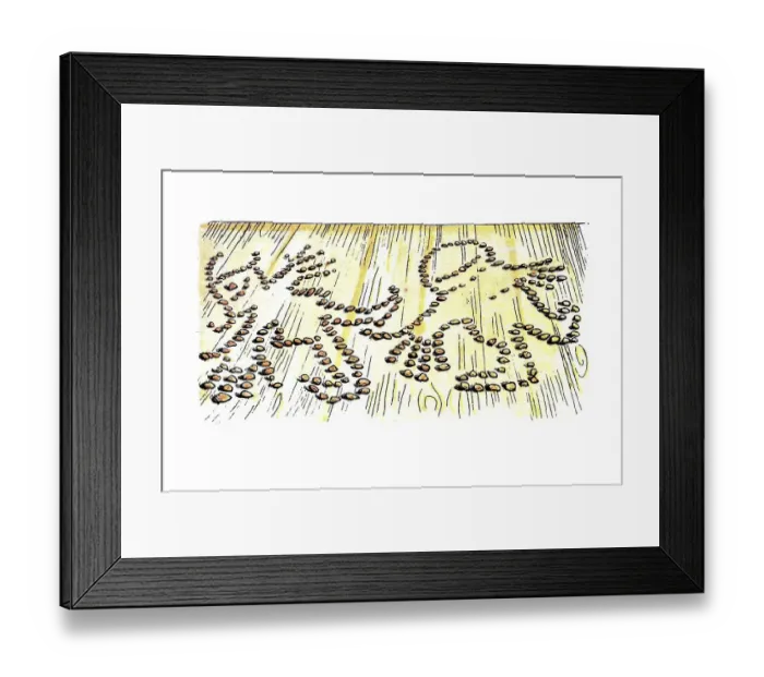 Framed Print : Book illustration, Max and Moritz ground to whole grain