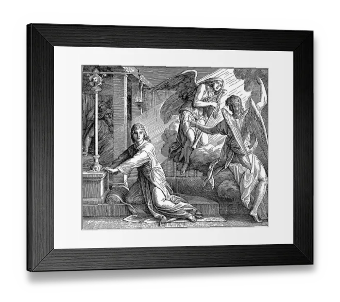 Framed Print : Woodcut, Samuel's Vocation