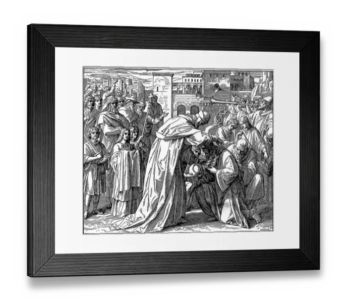 Framed Print : Woodcut, the Maccabee's brother
