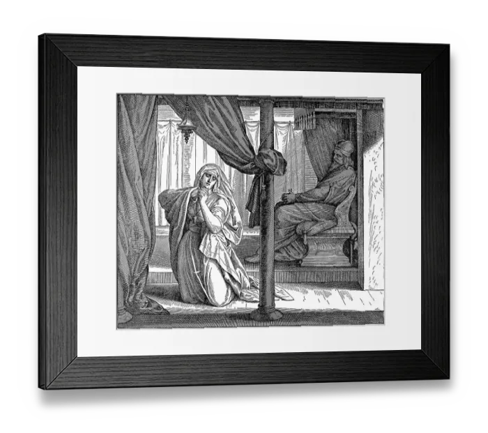 Framed Print : Woodcut, Samuel's Birth, First Book of Samuel Framed Print : Woodcut, Samuel's Birth, First Book of Samuel