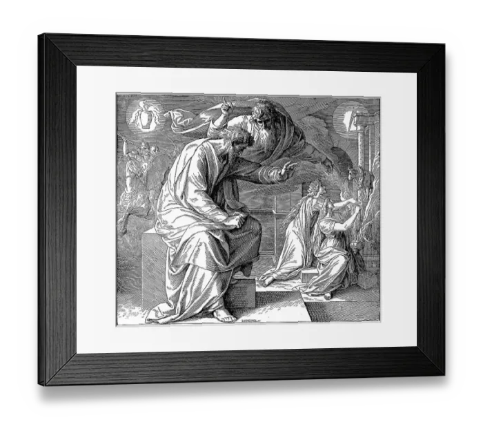Framed Print : Woodcut, Book of Jeremiah, Book of Lamentations