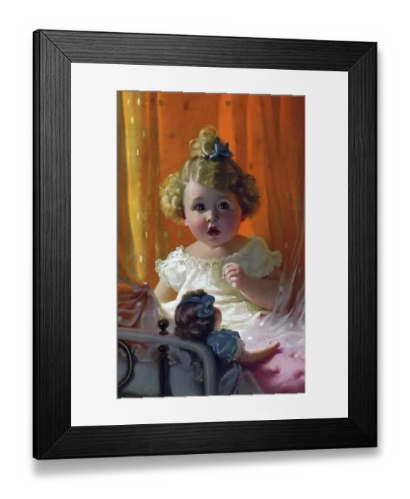 Framed Print : Little girl in the children's room Framed Print : Little girl in the children's room