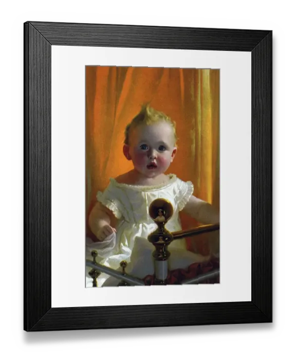 Framed Print : Little girl in the children's room Framed Print : Little girl in the children's room