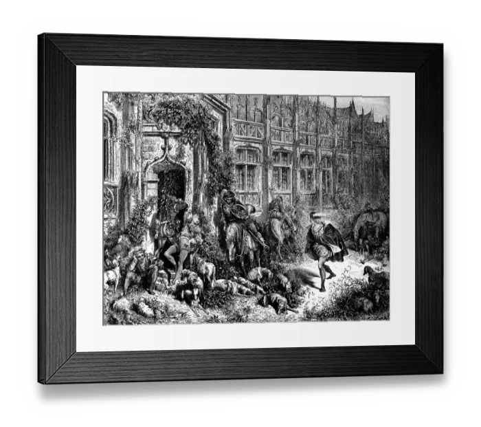 Framed Print : Sleeping Beauty, crowd sleeping in the streets