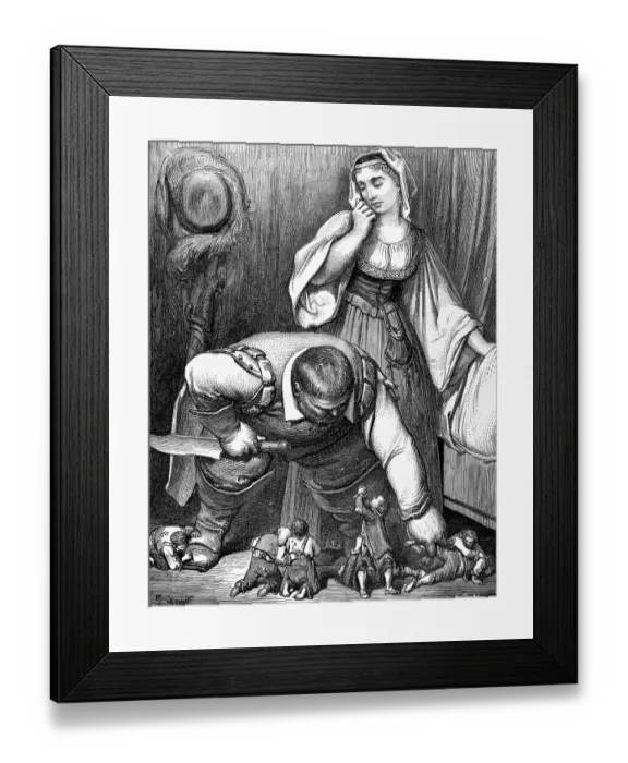 Framed Print : The Tom Thumb, child-eater, bogeyman