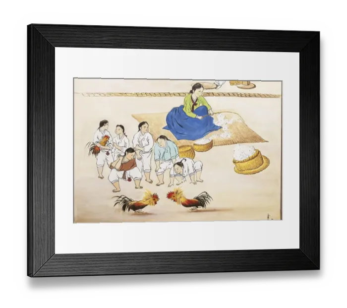 Framed Print : Wall art of traditional Korean life