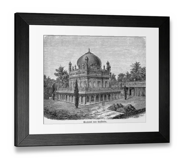Framed Print : Golkonda, tomb, king, sultan, splendour