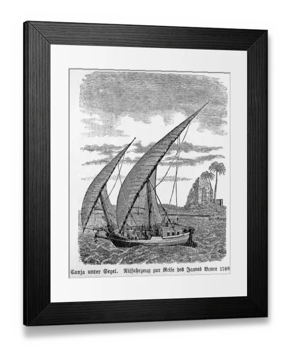 Framed Print : James Bruce, 18th century, dhow