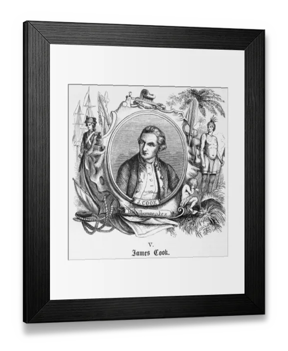 Framed Print : James Cook (1728-1779), portrait