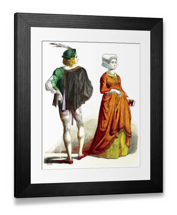 Framed Print : Munich Picture Gallery, Costumes