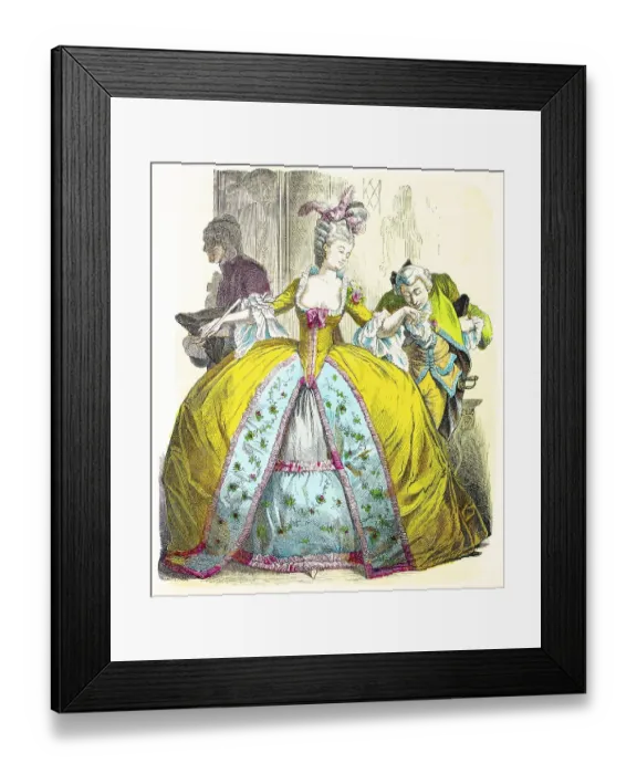 Framed Print : Munich picture sheet, costumes
