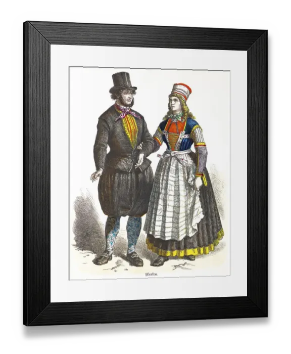 Framed Print : Munich picture sheet, costumes Framed Print : Munich picture sheet, costumes