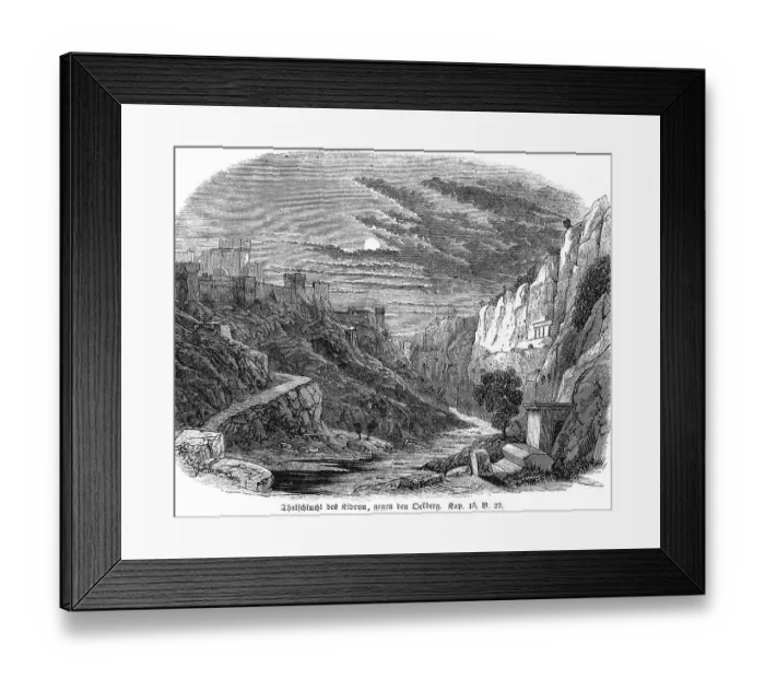 Framed Print : Kidron Gorge against the Oelberg