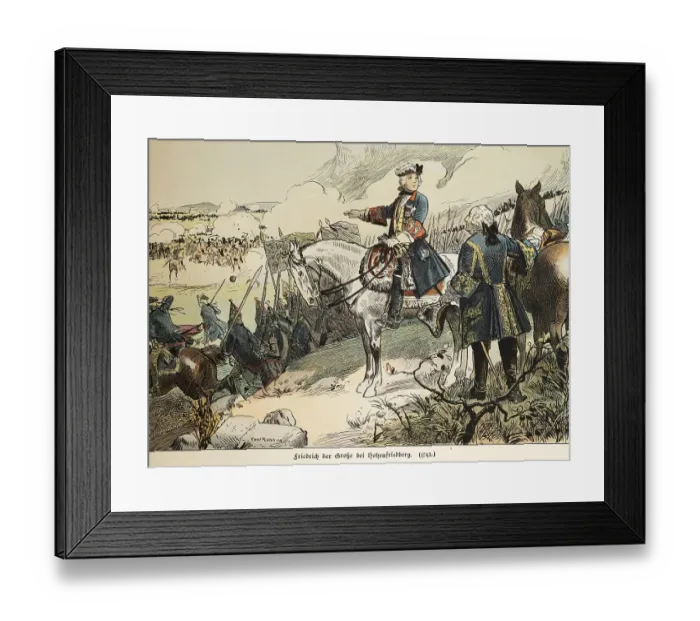 Framed Print : Frederick the Great at Hohenfriedberg 1745