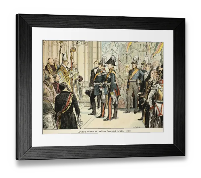 Framed Print : Frederick William IV at the Cathedral Festival in Cologne 1848