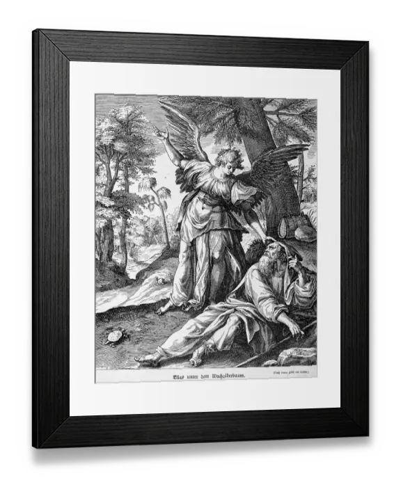 Framed Print : Elijah under the Juniper Tree, First Book of Kings
