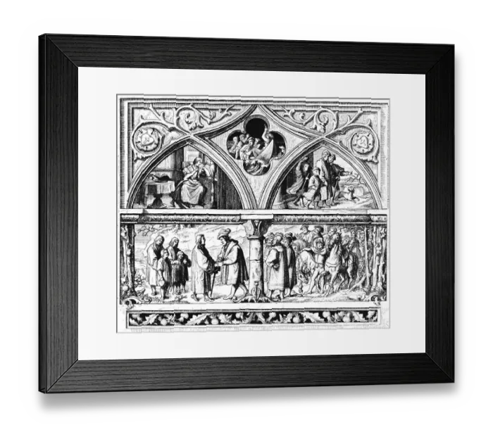 Framed Print : Martin Luther's farewell to his family (left)