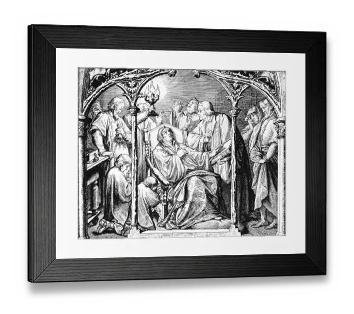 Framed Print : Dying Martin Luther, Wittenberg Framed Print : Dying Martin Luther, Wittenberg