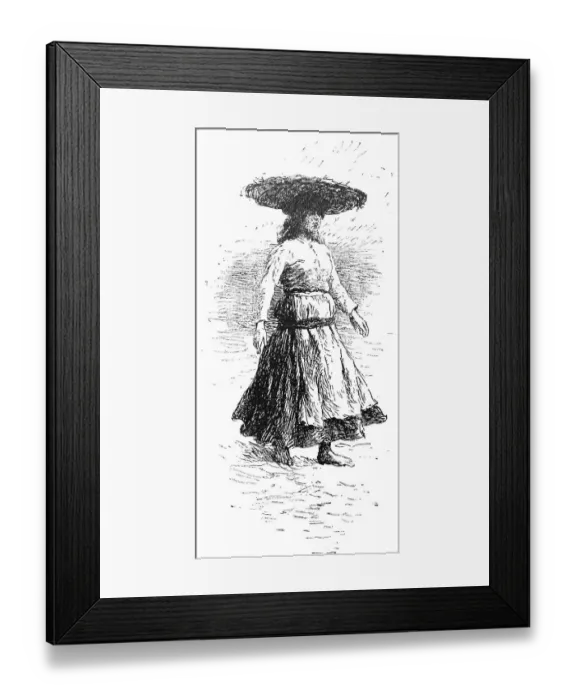 Framed Print : A Varina, fish seller in typical traditional costume