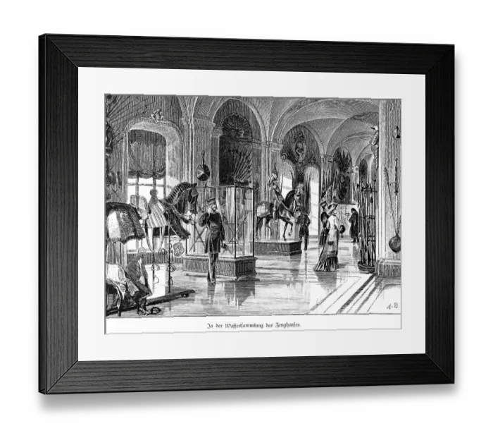 Framed Print : Weapons collection in the armoury