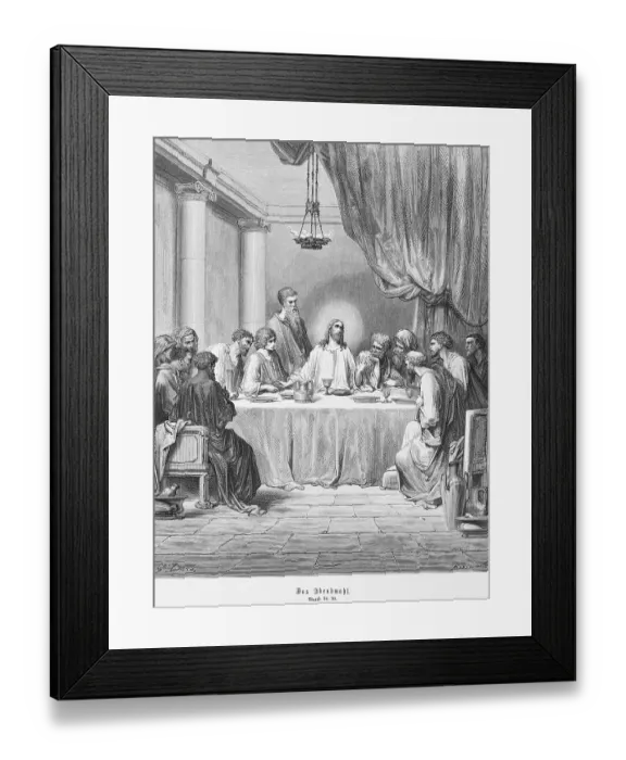 Framed Print : The Last Supper, Gospel of Matthew