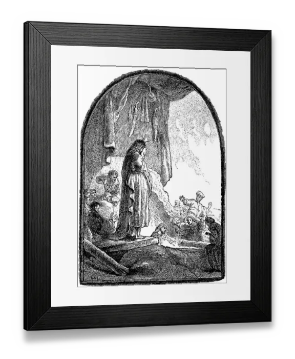 Framed Print : Resurrection of Lazarus, after Rembrandt van Rijn