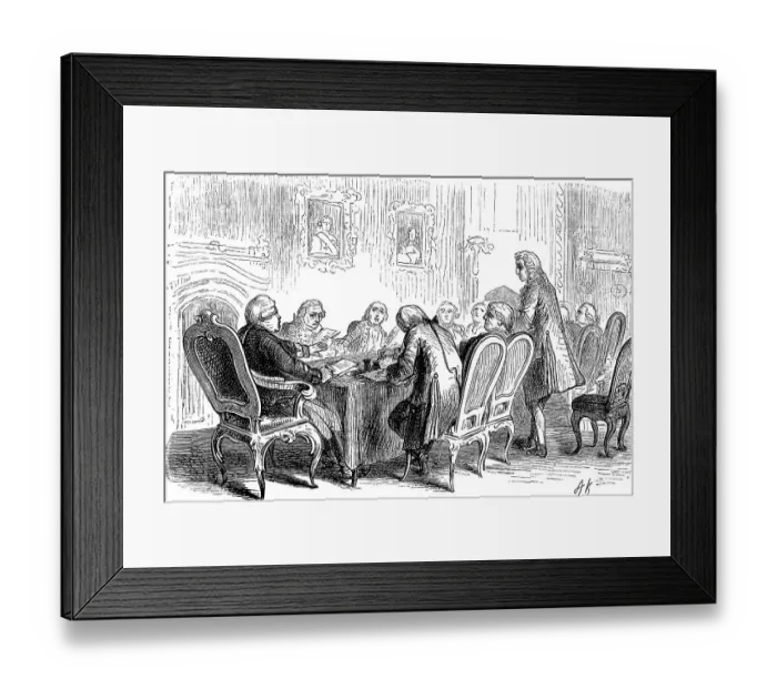 Framed Print : The Council of Ministers under Frederick William in session Framed Print : The Council of Ministers under Frederick William in session