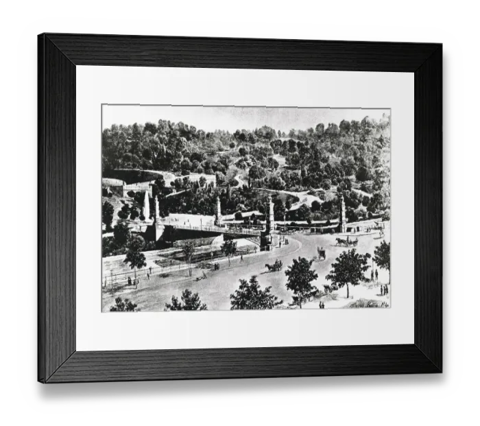 Framed Print : Luitpoldbruecke Luitpold bridge across the river Isar built by Max von Sievert