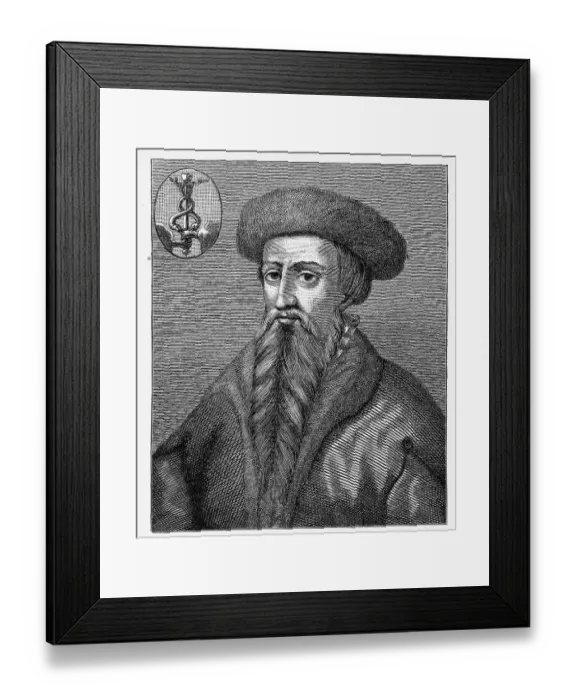 Framed Print : Hans Lufft um 1495 - 1584, German printer