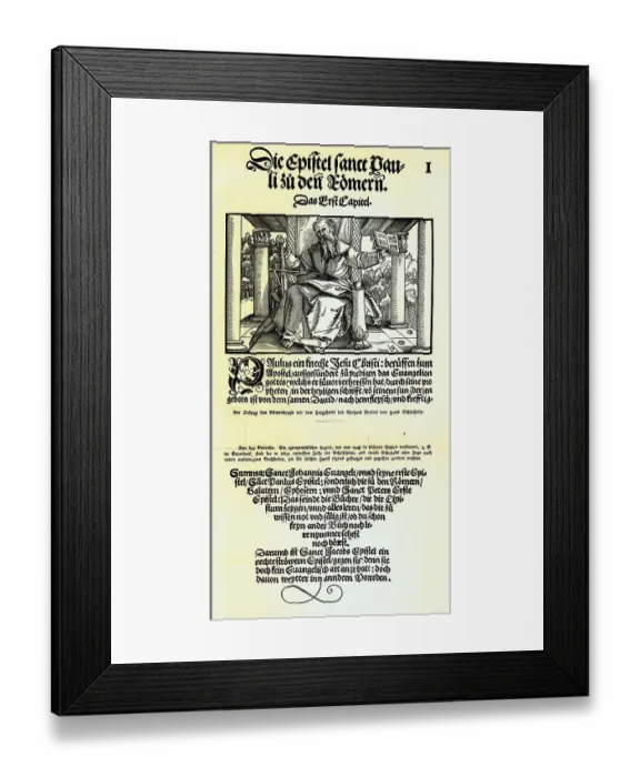 Framed Print : Martin Luther New Testament from 1523 Framed Print : Martin Luther New Testament from 1523