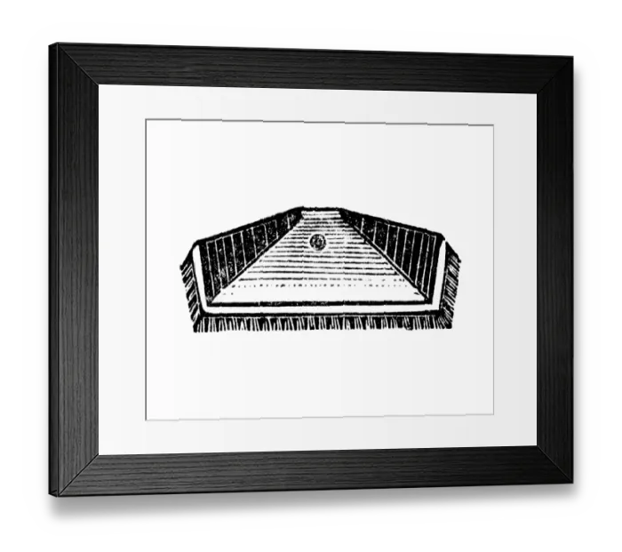Framed Print : Scrubbing brush, historical illustration