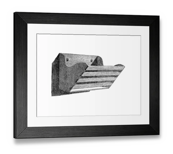 Framed Print : Rack for drying the dishes, historical illustration from: Marie Adenfeller