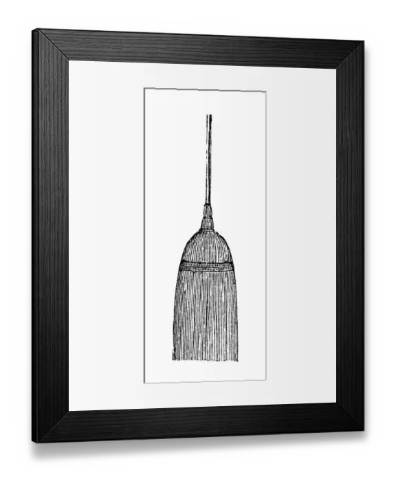 Framed Print : Carpet broom, historical illustration from: Marie Adenfeller