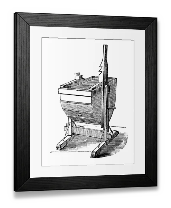 Framed Print : Vibration machine, historical illustration from: Marie Adenfeller