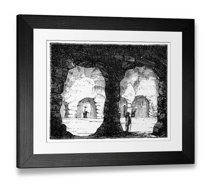 Framed Print : Salt mine, historical illustration from: Marie Adenfeller