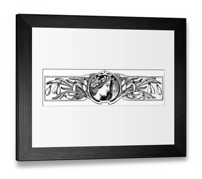 Framed Print : Art Noveau vignette, historical illustration from: Anna Fischer Dueckelmann Framed Print : Art Noveau vignette, historical illustration from: Anna Fischer Dueckelmann