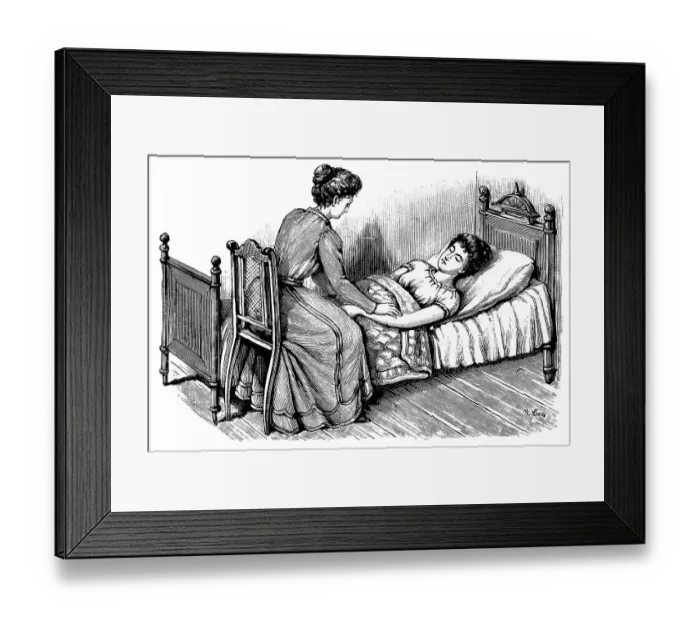 Framed Print : Birthing, historical illustration from: Anna Fischer Dueckelmann