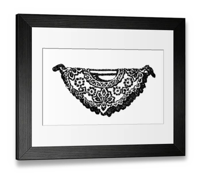 Framed Print : Lace, historical illustration from: Emmi Conradi-Stahl Framed Print : Lace, historical illustration from: Emmi Conradi-Stahl