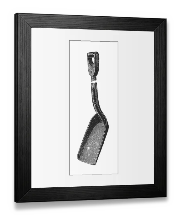Framed Print : Shovel, historical illustration from: Theodor Lange